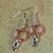 Breast Cancer Awareness Earrings, Swarovski Crystal and Pearl Earrings