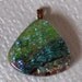 Green Dichroic Pendant, Fused Glass Pendant, Dichroic Jewelry, Fused Glass Jewelry