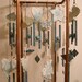 Decorative Copper and Ceramic Wind Chime with Patina