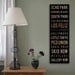 Los Angeles California neighborhoods typography graphic Canvas Art 10 x 30 x 1.5