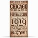 Chicago Bears Football club typography original graphic art on canvas 6 x 12 x 1.5 by gemini studio