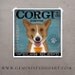 Welsh Corgi Coffee Company original graphic illustration giclee archival signed artist's print 12 x 12