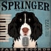Springer Spaniel Jazz records album style graphic artwork on canvas 12 x 12 inches by stephen fowler