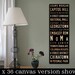 Washington D.C. neighborhoods typography graphic art on canvas original 8 x 24 x 1.5 by gemini studio
