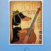Dachshund Jazz Bar original graphic illustration giclee archival signed print 16 x 20 x 1.5 by Stephen Fowler