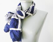 navy and white .vintage. (Echo) scarf