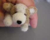 Needle Felted Sleepy Corgi