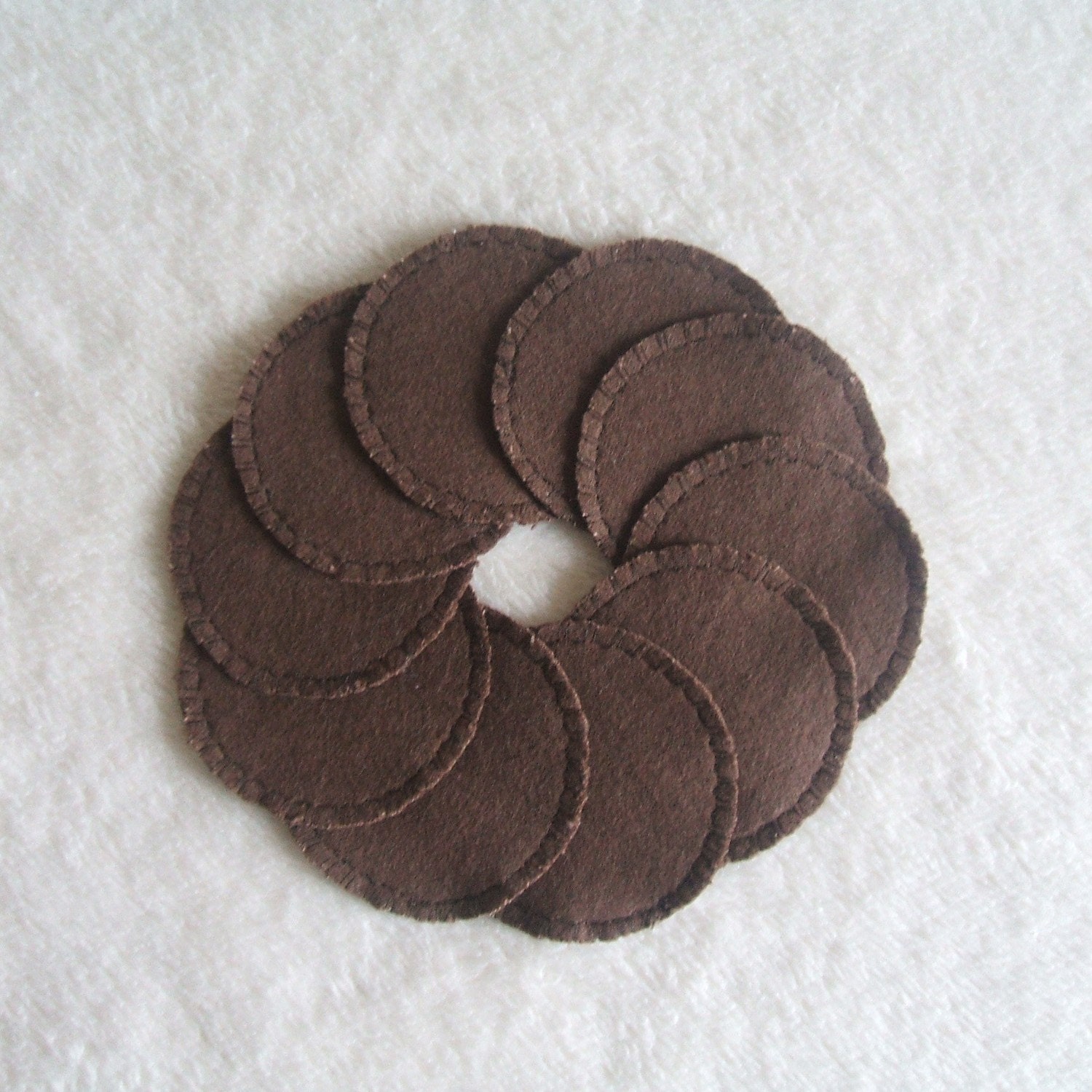 Reusable Cotton Rounds Chocolate Brown Make Up Pads