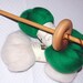 Drop Spindle Kit, Alpaca and Corriedale Wool Roving, Top Whorl or Bottom Whorl Spindle, Complete Instructions How to spin your own yarn