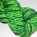 Sale Yarn - Wool Worsted Weight Sock Yarn, Hand Dyed Merino Tweed Wool in Randomly Variegated Green and Teal 4.0 oz. 200 yards