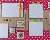 BBQ 12x12 Premade Scrapbook Pages -- SuMMeR backyard get-together PaRTy picnic