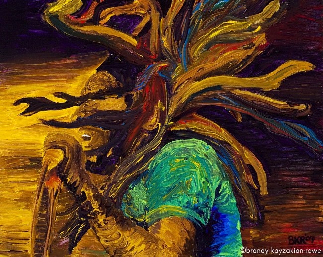 Bob Marley painting art print - Reggae music, musician, Catch a Fire, singer archival print