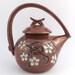 Teapot - 32 oz. - Cherry Blossom - Brick Red / Handmade Wheel thrown pottery