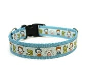 1" dog collar Dogs with Friends buckle or martingale collar