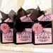 French Style Gift Bag Set with Paris Flea Market Label, Fabric Flowers, & Matching Tags