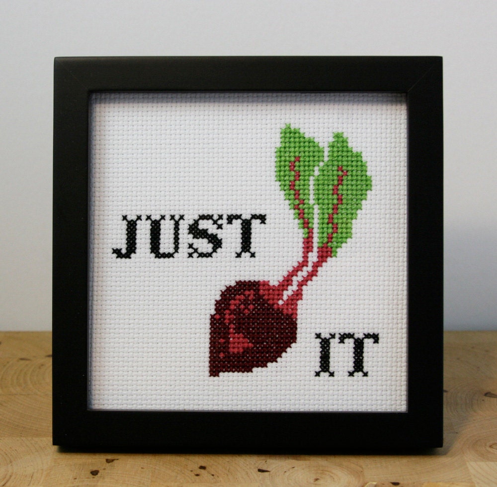 Just Beet It - Framed Cross Stitch