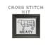 DIY Meaty Cow cross stitch KIT