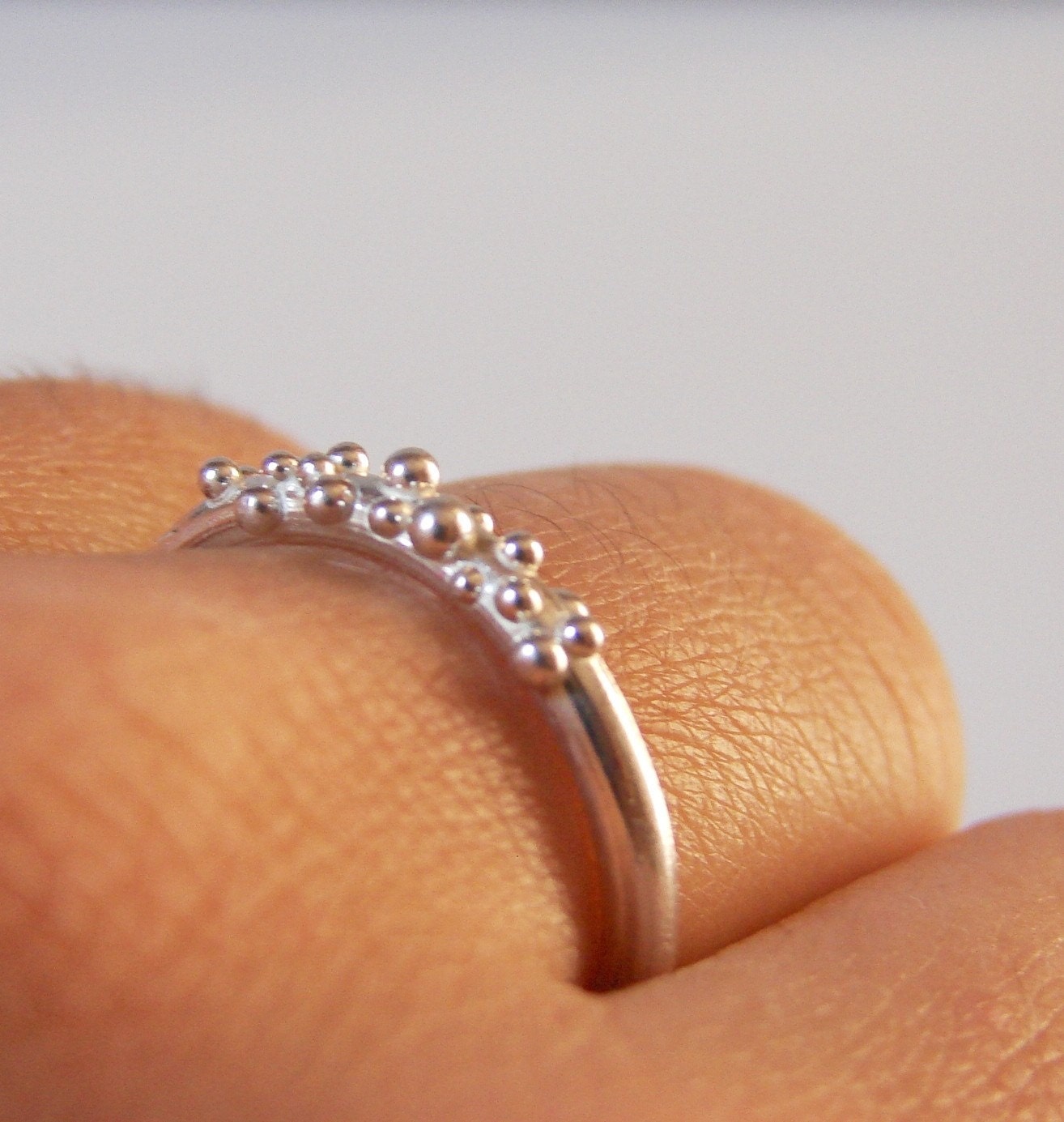 Sterling Silver Bubble Ring
