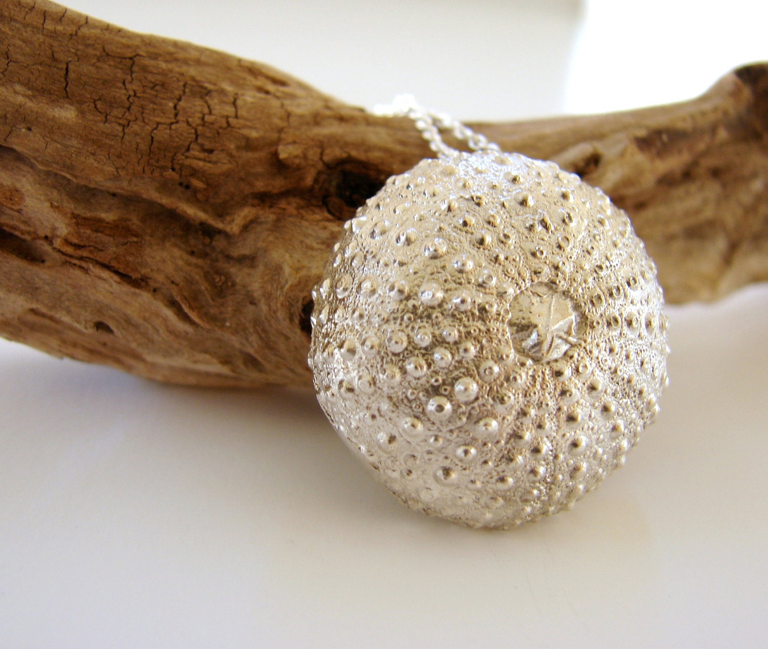 Sea Urchin Necklace Fit for a Mermaid Sterling Silver