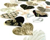 Vintage Green Heart Wall Paper Punches Packet of 100