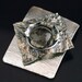 Rutilated Quartz and Reticulated / Sterling Silver Brooch-FREE SHIPPING