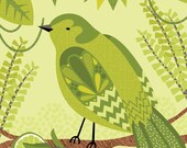 green bower print 5x7