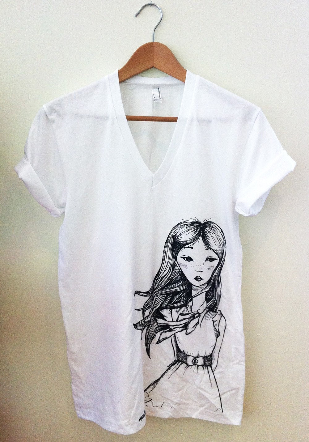 SALE - windy girl v-neck tee UNISEX