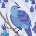 blue bower print 5x7