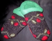 Rose Fleece Lined Sweater Slippers - W 5/6