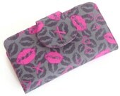 Fabric Wallet - Womens Wallet - Checkbook Cover - ID Window and Zippered Pocket - S.W.A.K