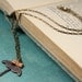 Umbrella necklace spring brass copper bow vintage style
