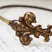 Fleur de lis headband antique style brass french Victorian
