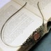 Pink jewel headband filigree brass vintage style bridal