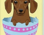 Dachshund Easter Egg dog art magnet