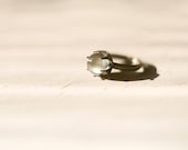 Divination - antiqued brass ring with a crystal globe