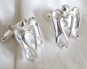 Sterling Silver Ladies Loving Angel Cufflinks