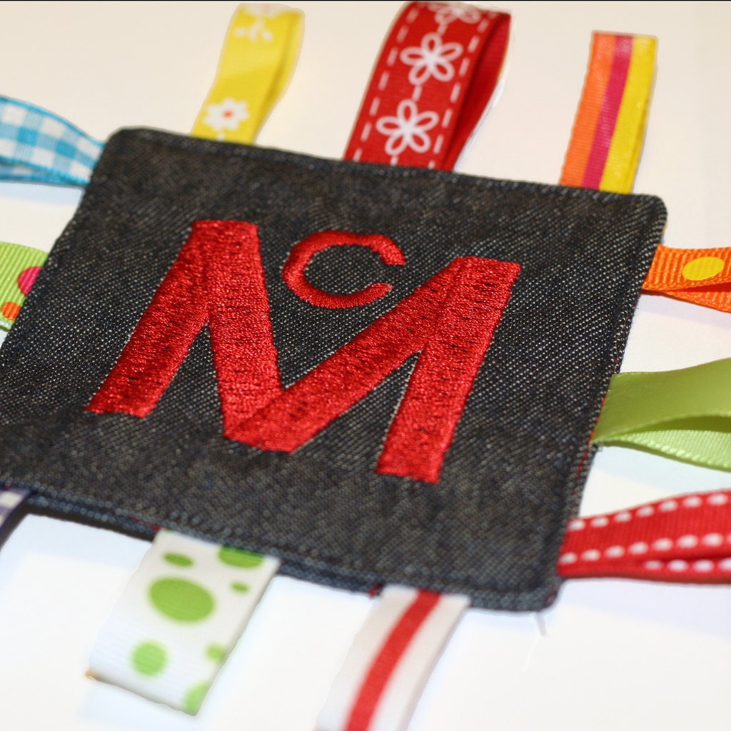 Initialled Ribbon-Edged Stroller Toy