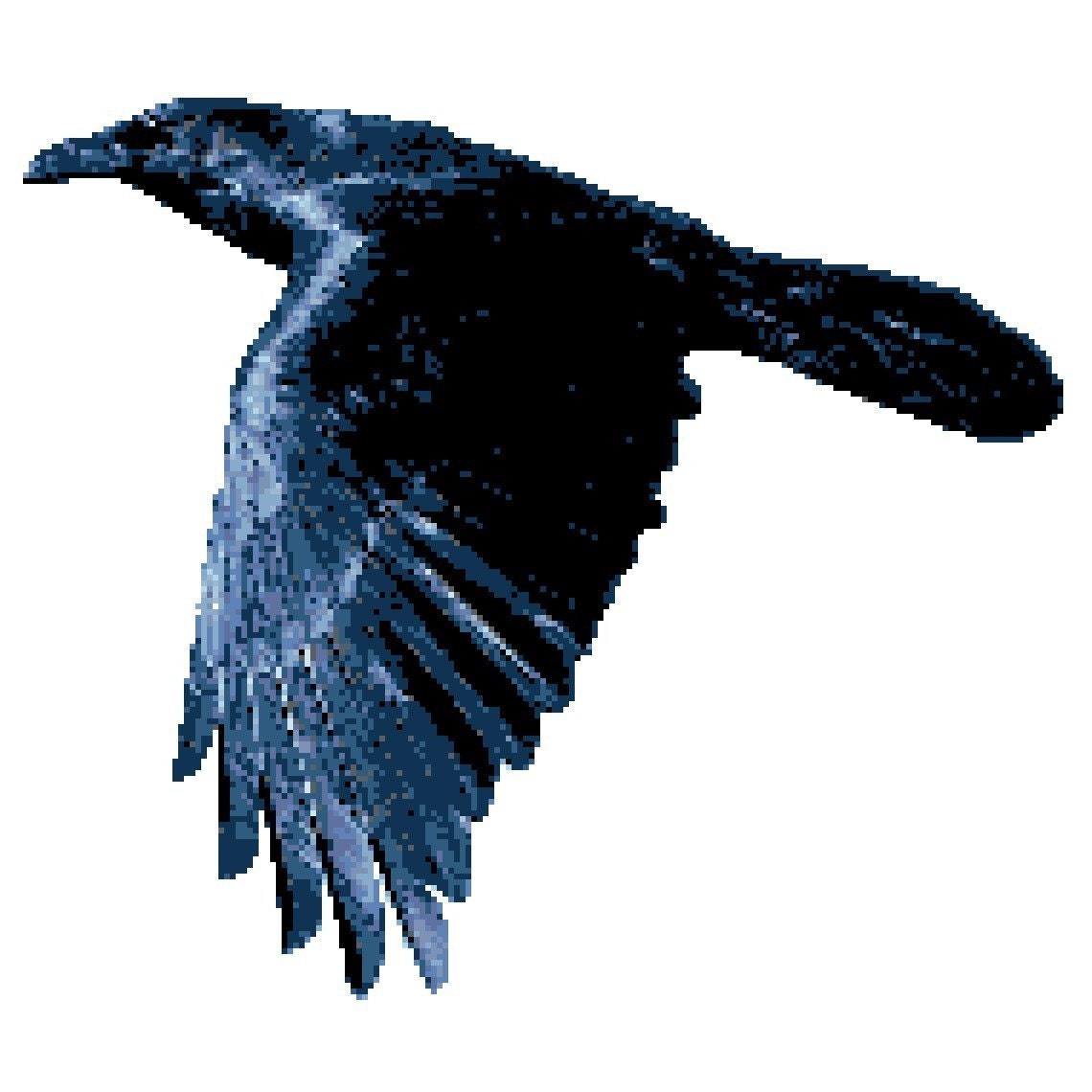 Raven PDF Cross Stitch Pattern