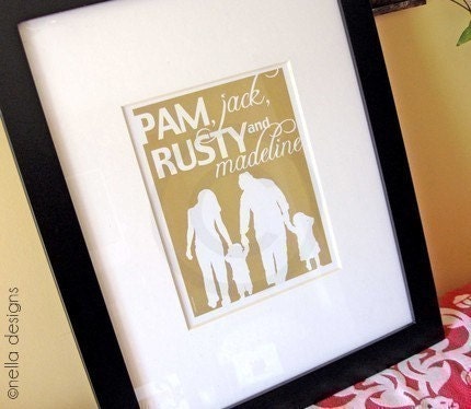 Family Silhouette Print 8x10