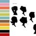 Personalized Couple Silhouette Print with date on reserve