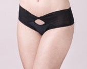 LOVE Panties // Black Keyhole Panties Briefs