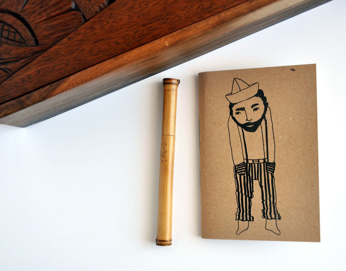 Le Solitaire - handmade journal - kraft cover
