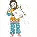 soundless symphony 2.0 - the square drum player - - - gocco - - - serigraph