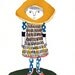 Miscaro Girl - gocco screen print - limited edition