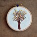 Urban Tree III - embroidery hoop art