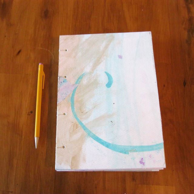 Art journal - watercolor paper, fall fashion colors
