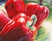Red Peppers - Polaroid Painting