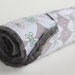 Baby Changing Pad Roll Up with Gray Snow Flower Fabric in Diamond Pattern for Winter Made To Order