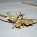 Whimsical Garden Golden Bumble Bee Headband Gold Plated
