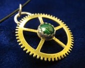 Malachite gear pendant